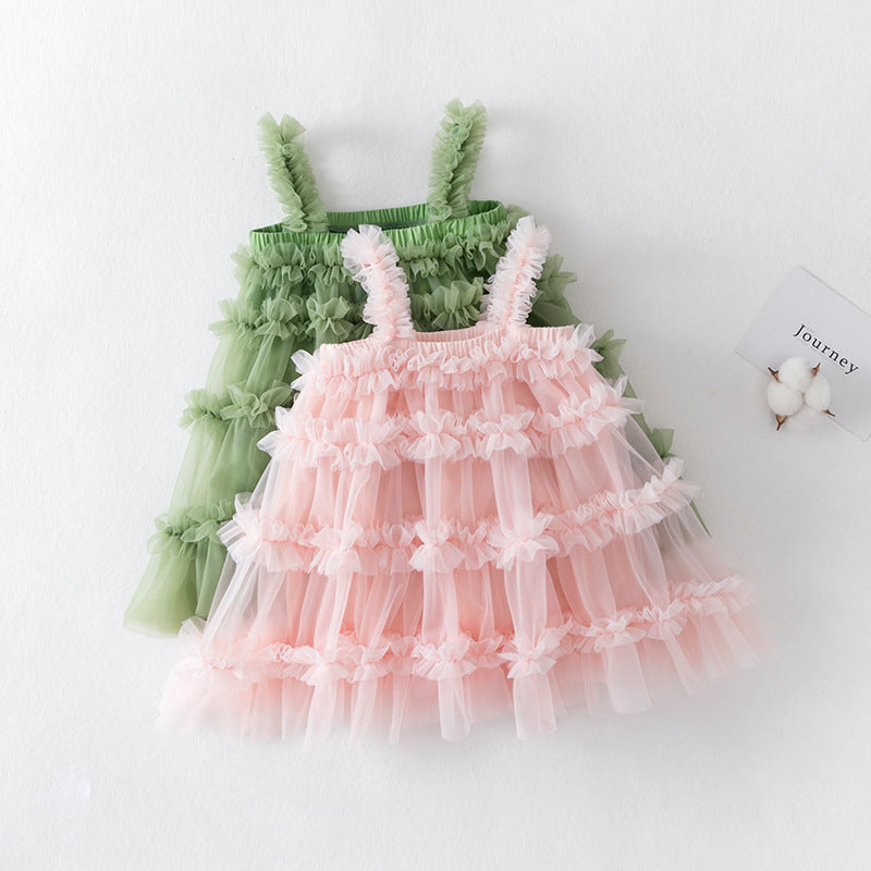 Vestido Infantil Camadas Tule