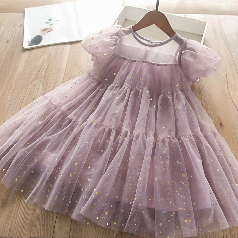 Vestido Infantil Estrelinhas Tule