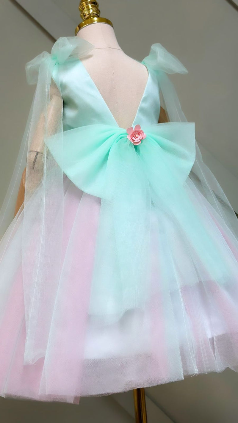 Vestido De Festa Infantil Jardim Encantado Verde