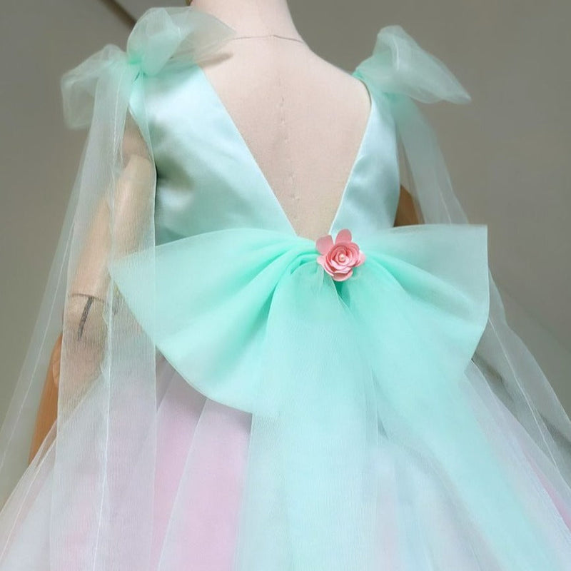 Vestido De Festa Infantil Jardim Encantado Verde