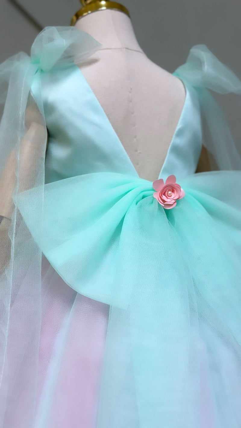 Vestido De Festa Infantil Jardim Encantado Verde
