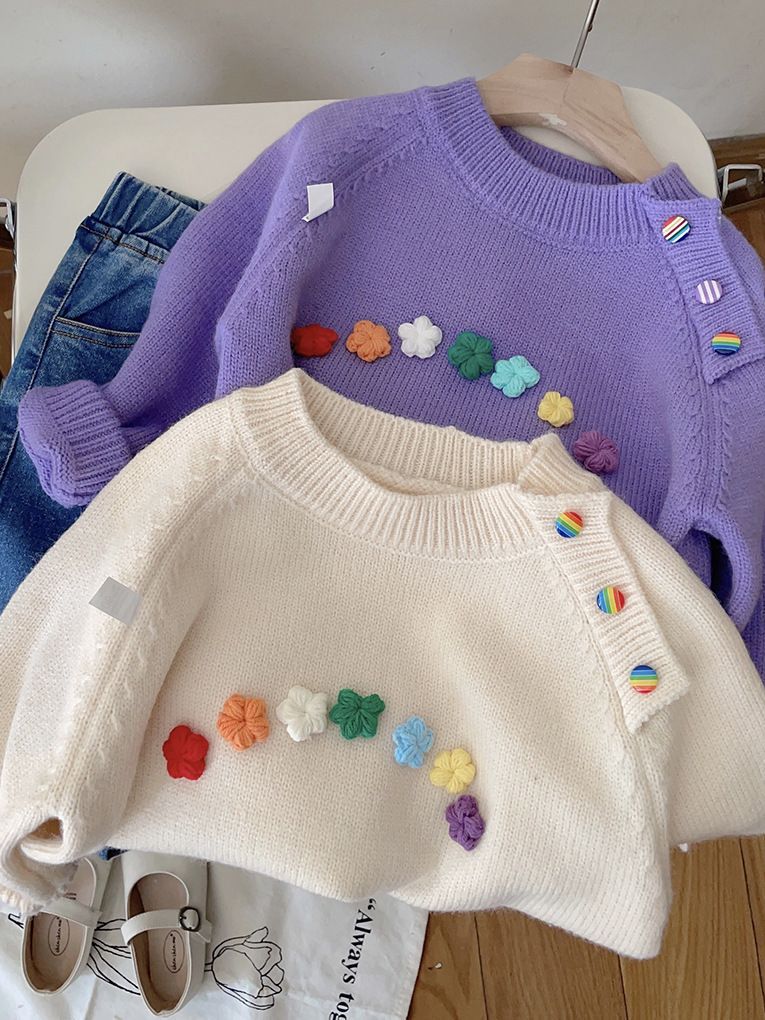 Blusa Infantil Feminina Inverno Florzinhas