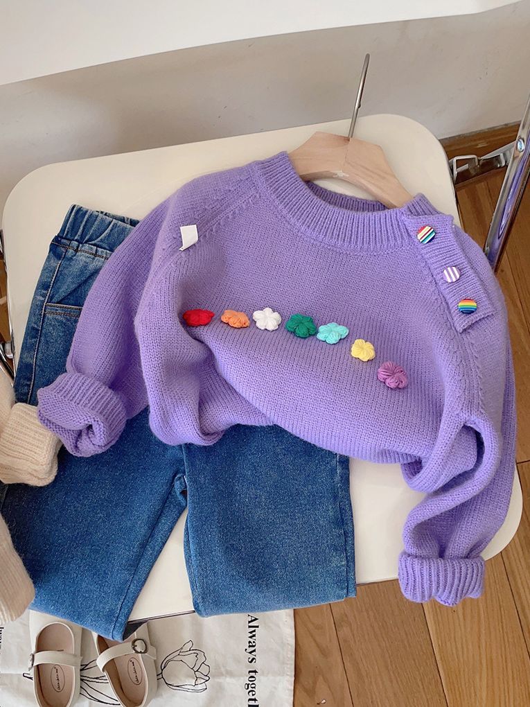 Blusa Infantil Feminina Inverno Florzinhas