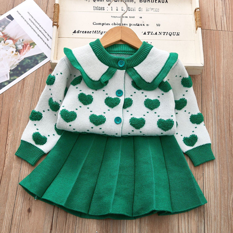 Conjunto Infantil Feminino Inverno Coraçõeszinhos