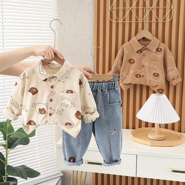 Conjunto Infantil Masculino Polo Ursinhos