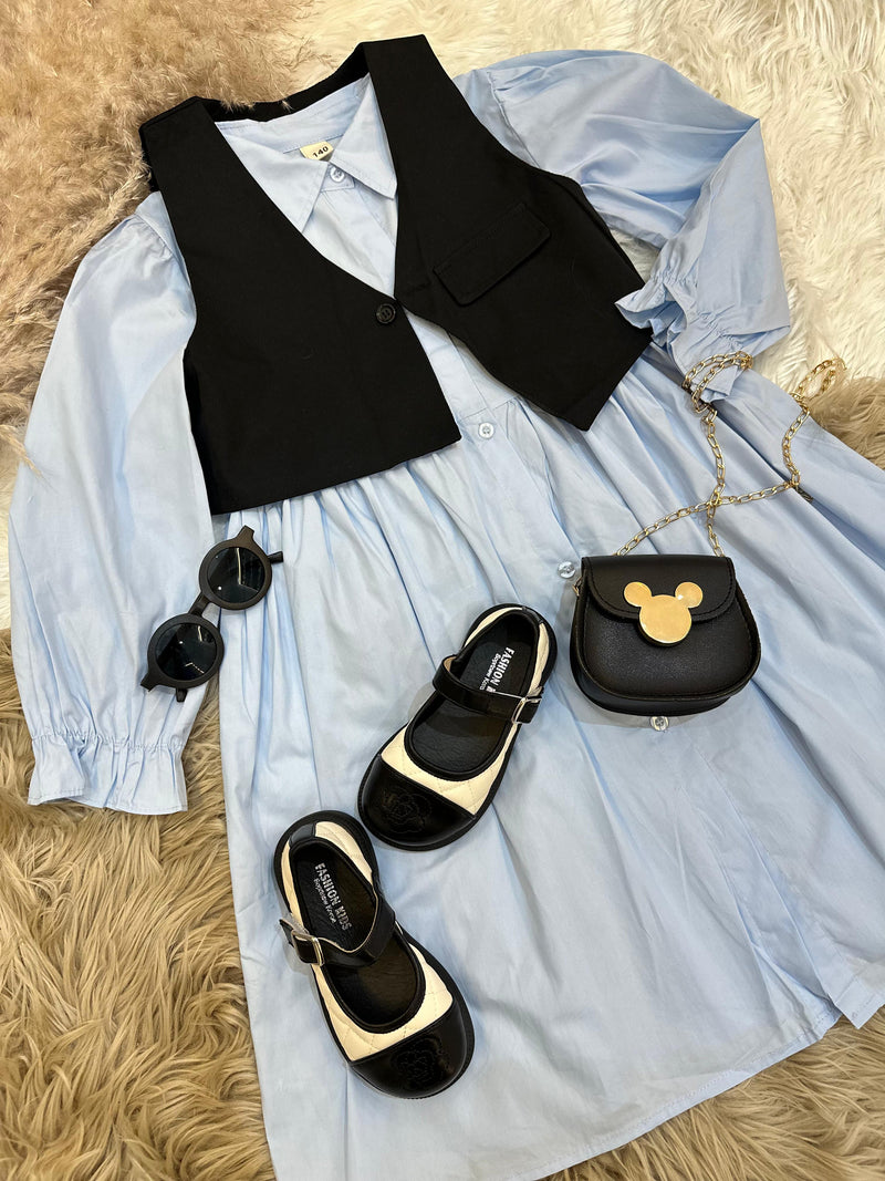 Vestido Infantil Golinha + Colete