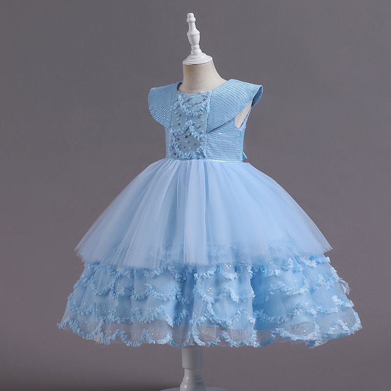 Vestido de Festa Infantil Festa Barra Detalhes
