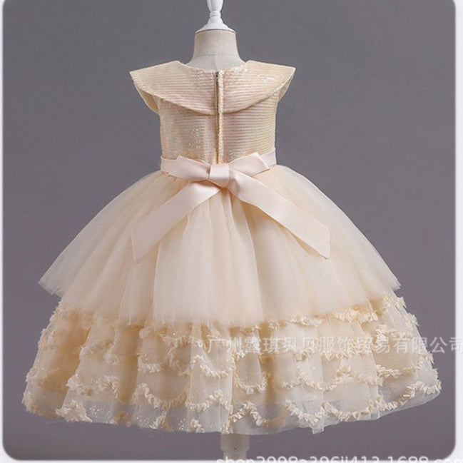 Vestido de Festa Infantil Festa Barra Detalhes