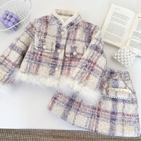 Conjunto Infantil Feminino Inverno Pérolas