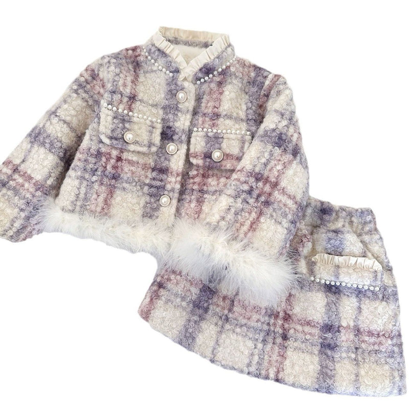 Conjunto Infantil Feminino Inverno Pérolas