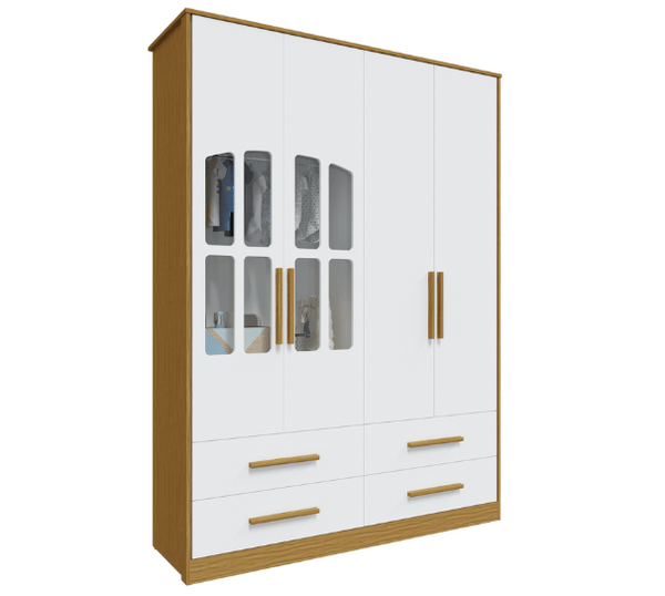 Guarda Roupa Peroba Charlo 4 Portas