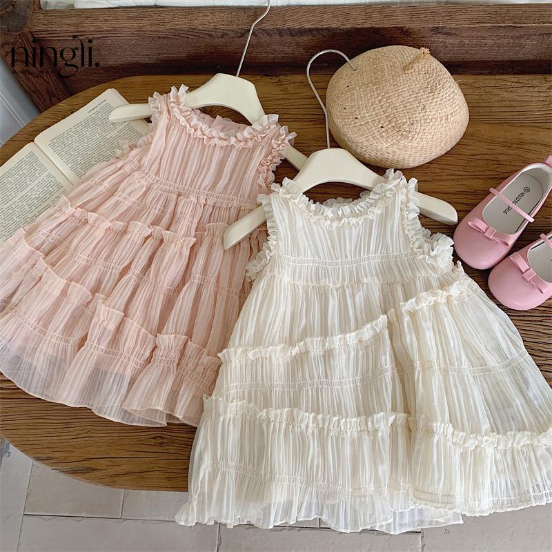 Vestido Tule Babados com Bolsinha