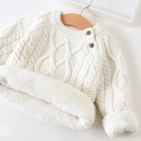 Blusa Infantil Trico Forrada Pelinhos