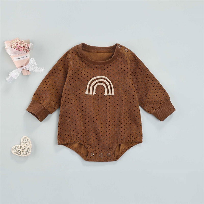 Body Infantil Arco-Íris e Bolinhas