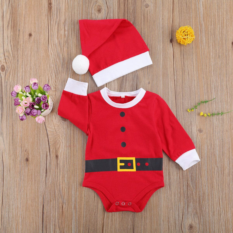 Body Infantil de Natal + Gorro
