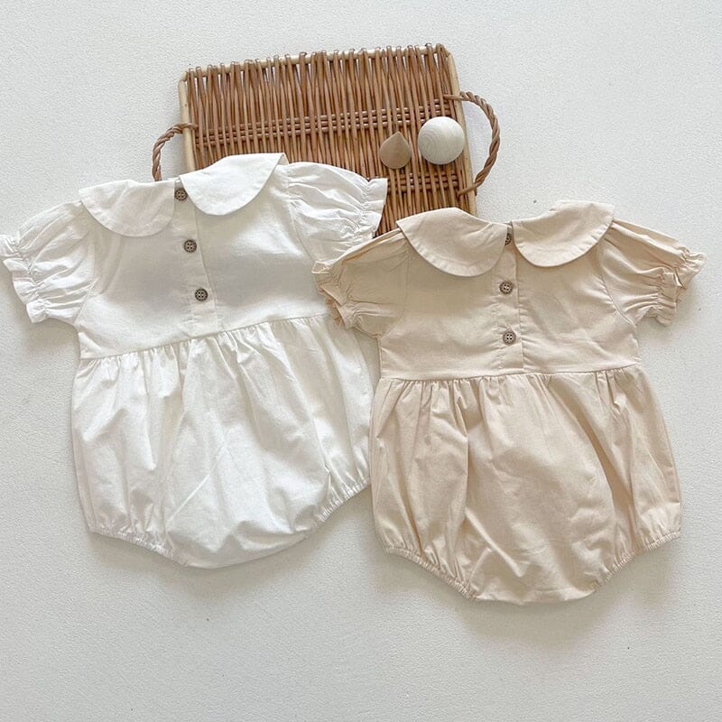 Body Infantil Feminino Bordado Flores