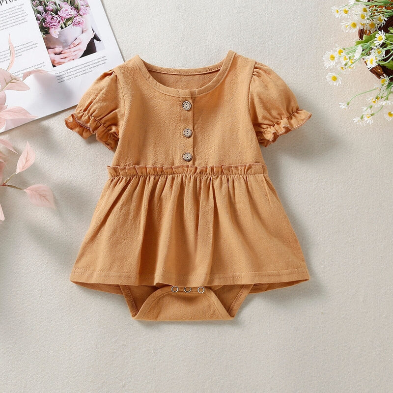 Body Infantil Feminino Botões