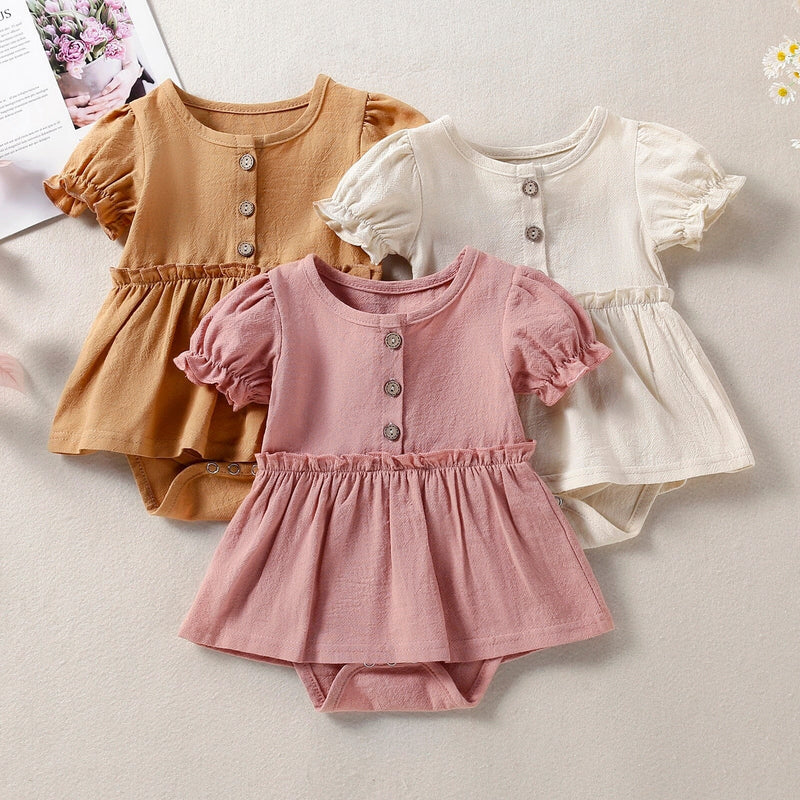 Body Infantil Feminino Botões
