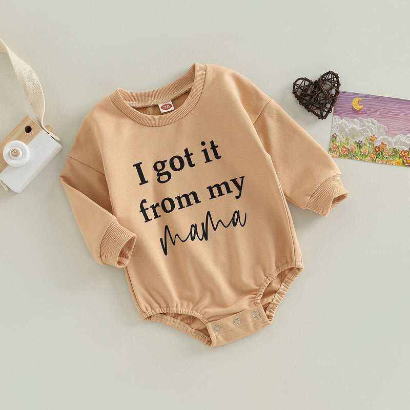 Body Infantil Feminino "Eu Peguei da Minha Mãe"
