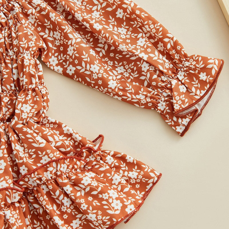 Body Infantil Feminino Flores + Vintage