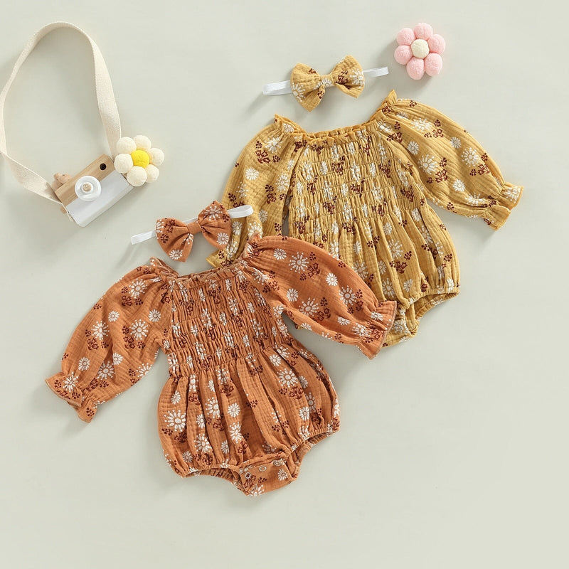 Body Infantil Feminino Florezinhas + Faixa
