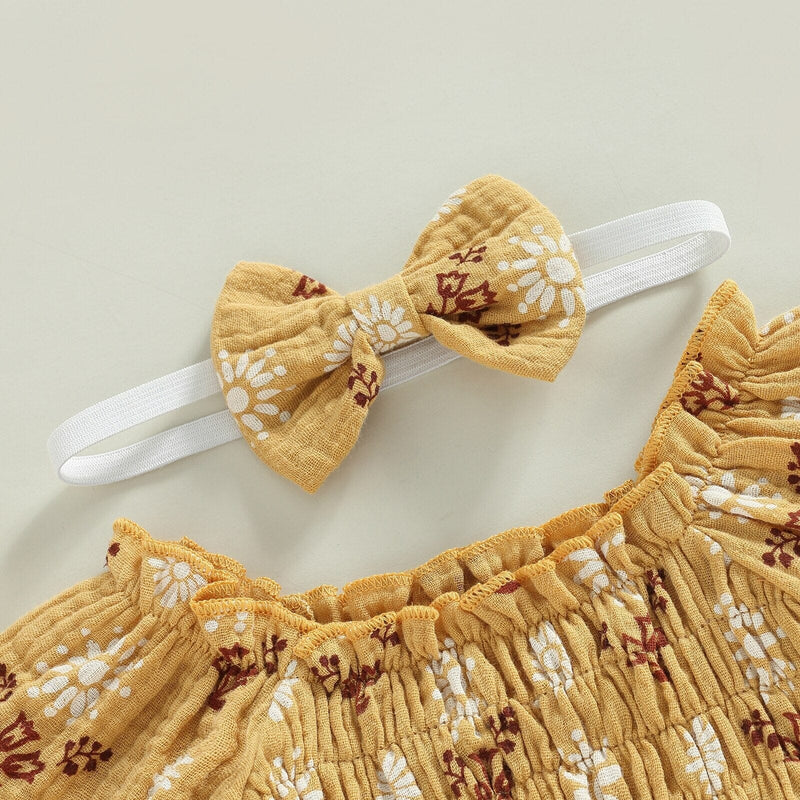 Body Infantil Feminino Florezinhas + Faixa