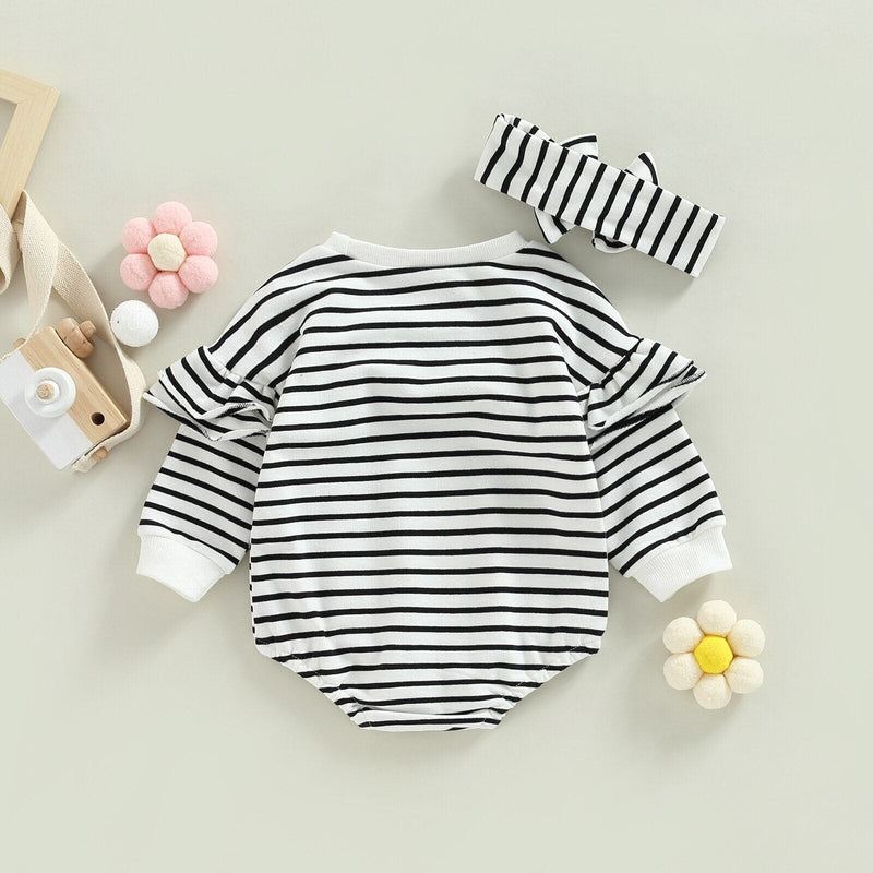 Body Infantil Feminino Listras + Faixa