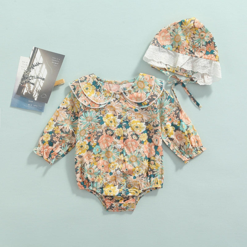 Body Infantil Feminino Primavera + Touca