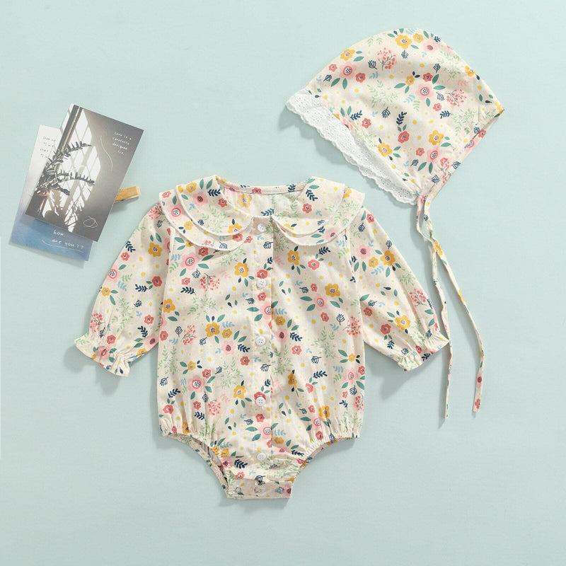 Body Infantil Feminino Primavera + Touca