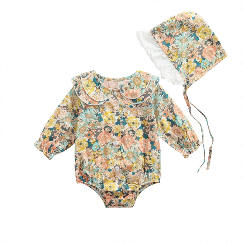Body Infantil Feminino Primavera + Touca