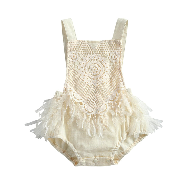 Body Infantil Feminino Rendinha e Franjinha