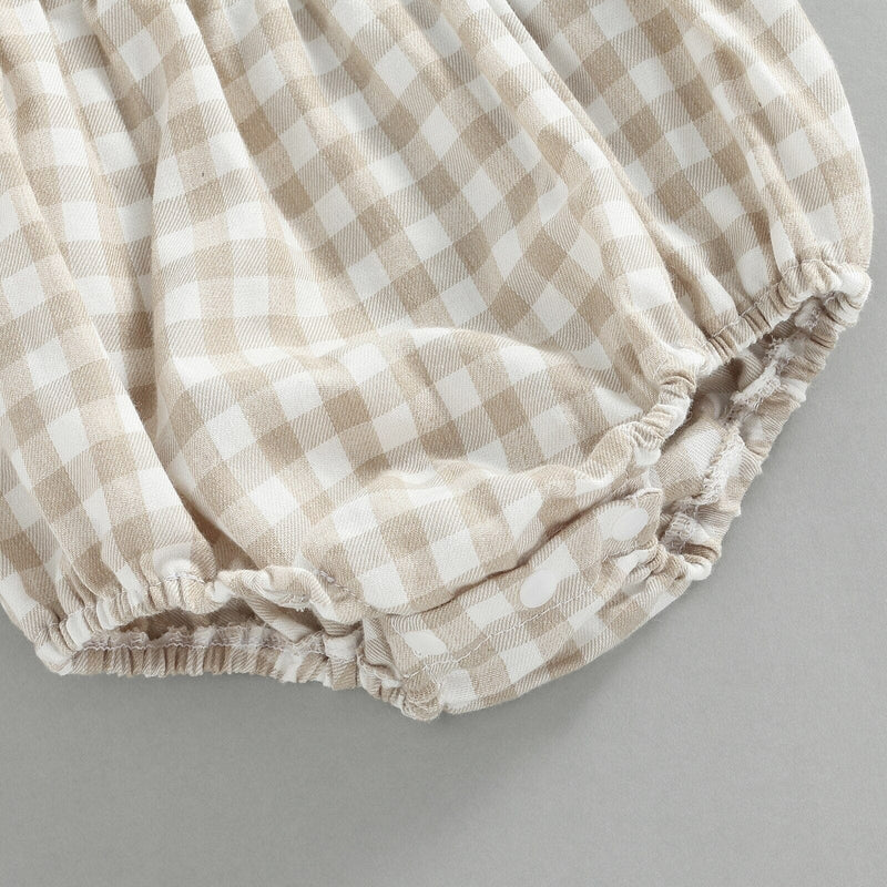 Body Infantil Feminino Xadrez e Flores + Faixa