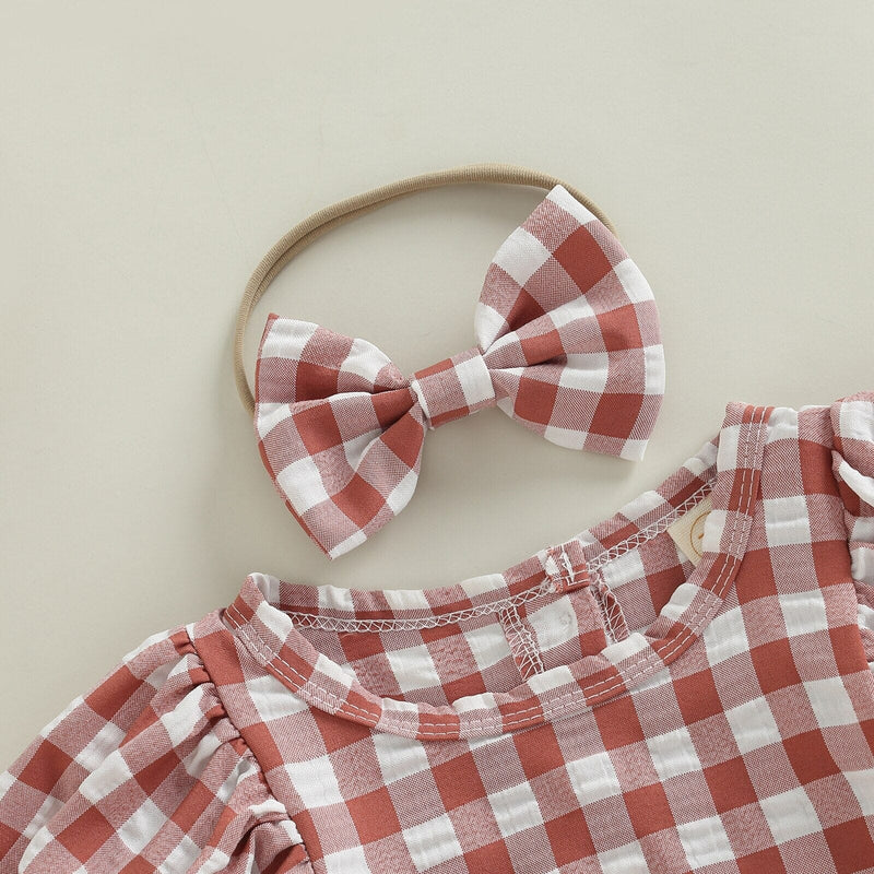 Body Infantil Feminino Xadrez + Faixa
