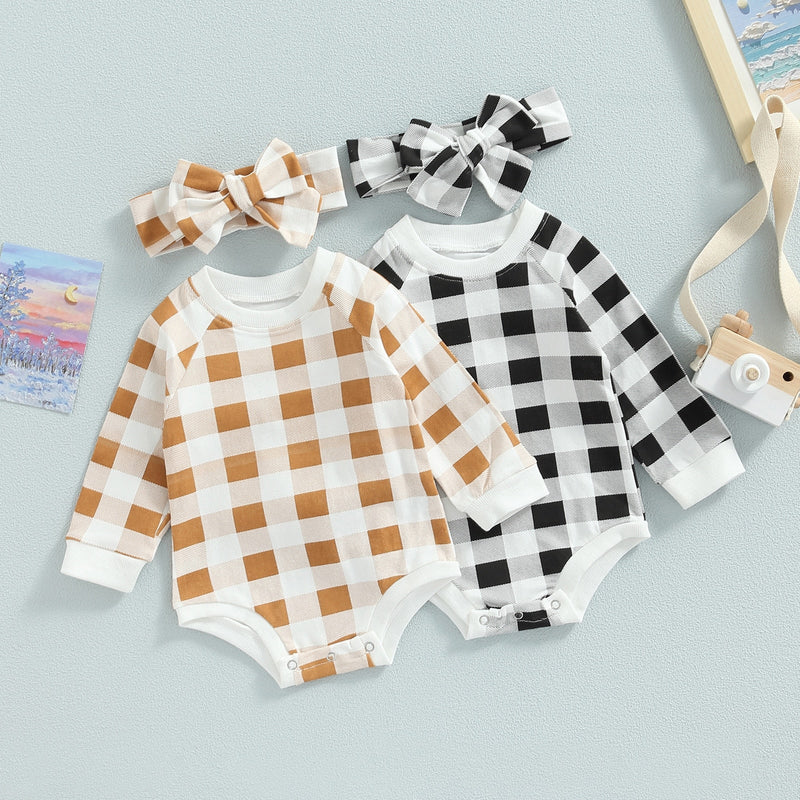 Body Infantil Feminino Xadrez + Faixa