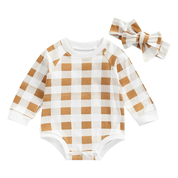 Body Infantil Feminino Xadrez + Faixa
