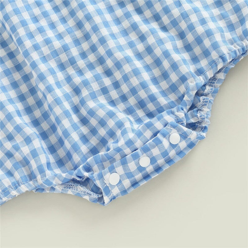 Body Infantil Feminino Xadrez Gola Alta
