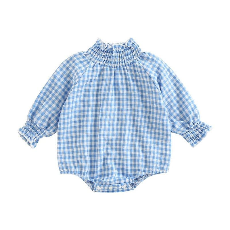 Body Infantil Feminino Xadrez Gola Alta