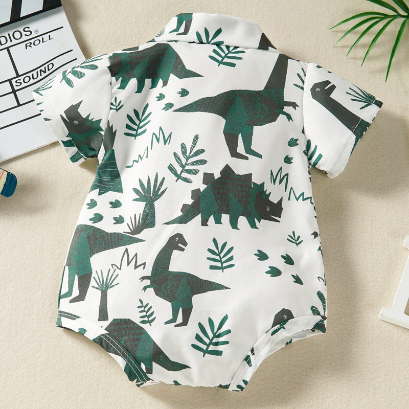 Body Infantil Masculino Dino Gravatinha