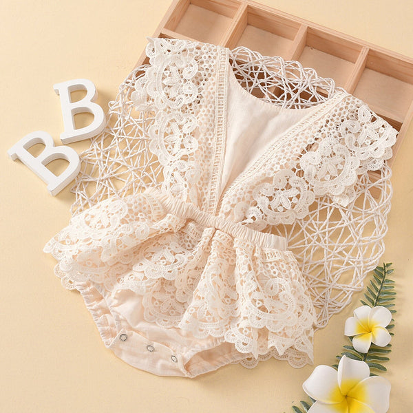 Body Infantil Renda Vintage