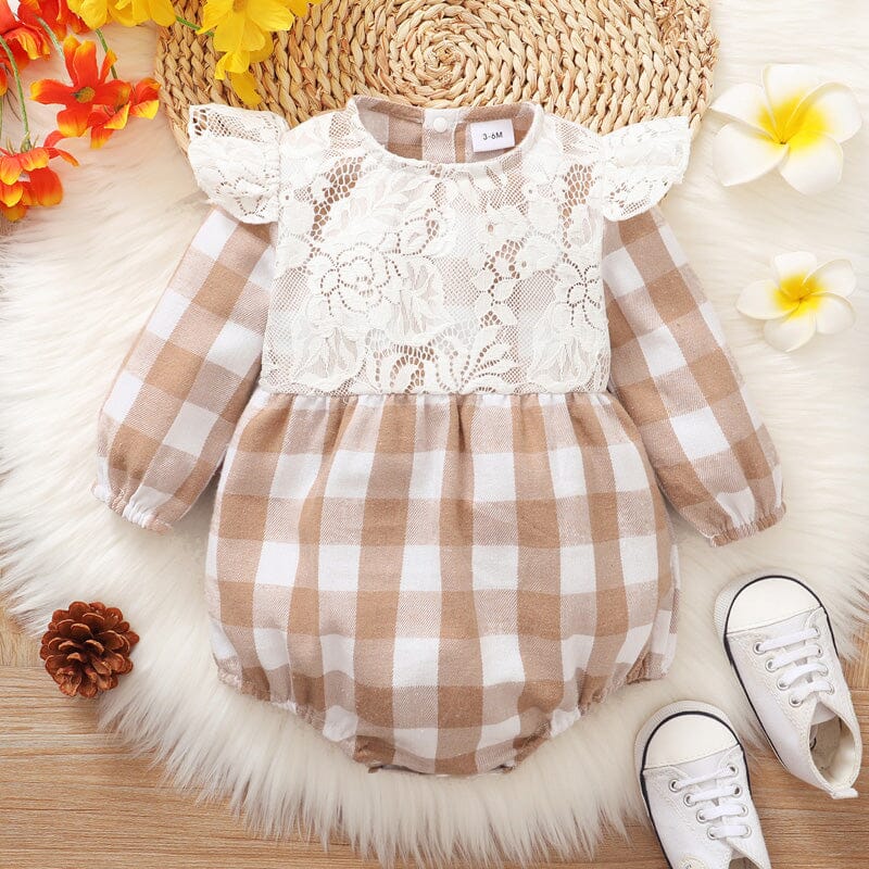 Body Infantil Xadrez Detalhes
