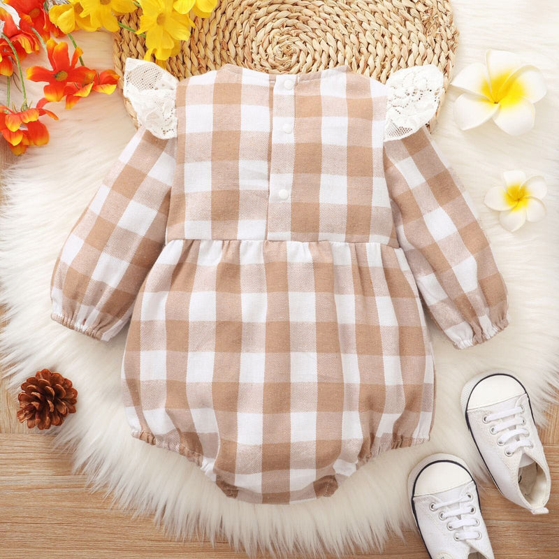 Body Infantil Xadrez Detalhes
