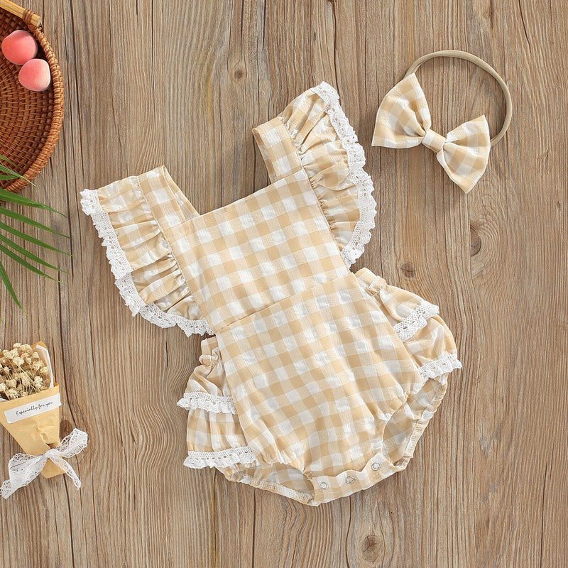 Body Infantil Xadrez e Rendinha + Faixa
