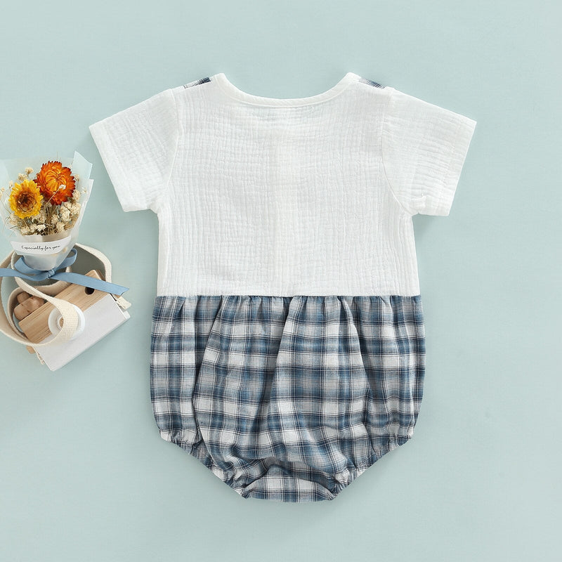 Body Infantil Xadrez Gravatinha