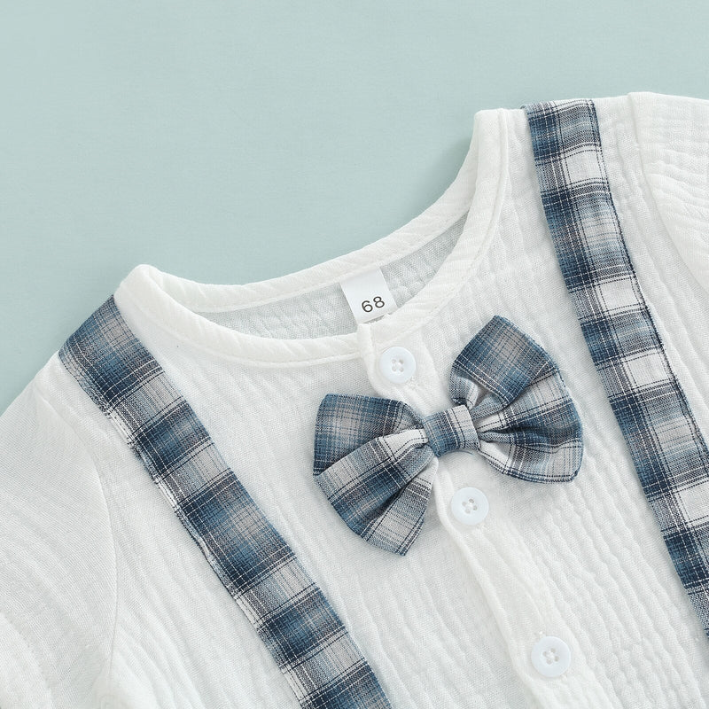 Body Infantil Xadrez Gravatinha