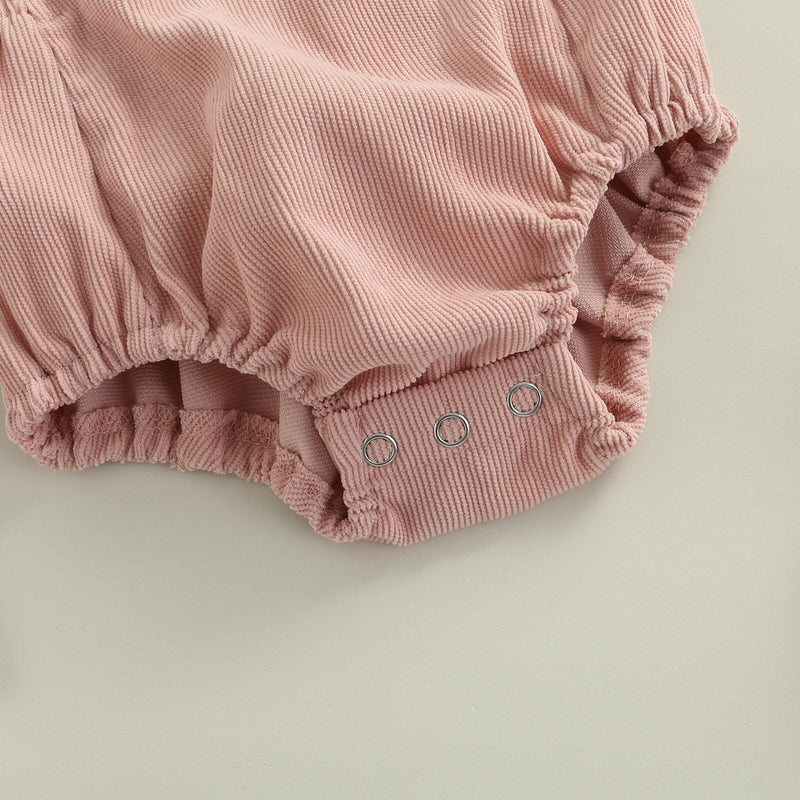 Body Infantil Feminino Romper Canelado Delicado