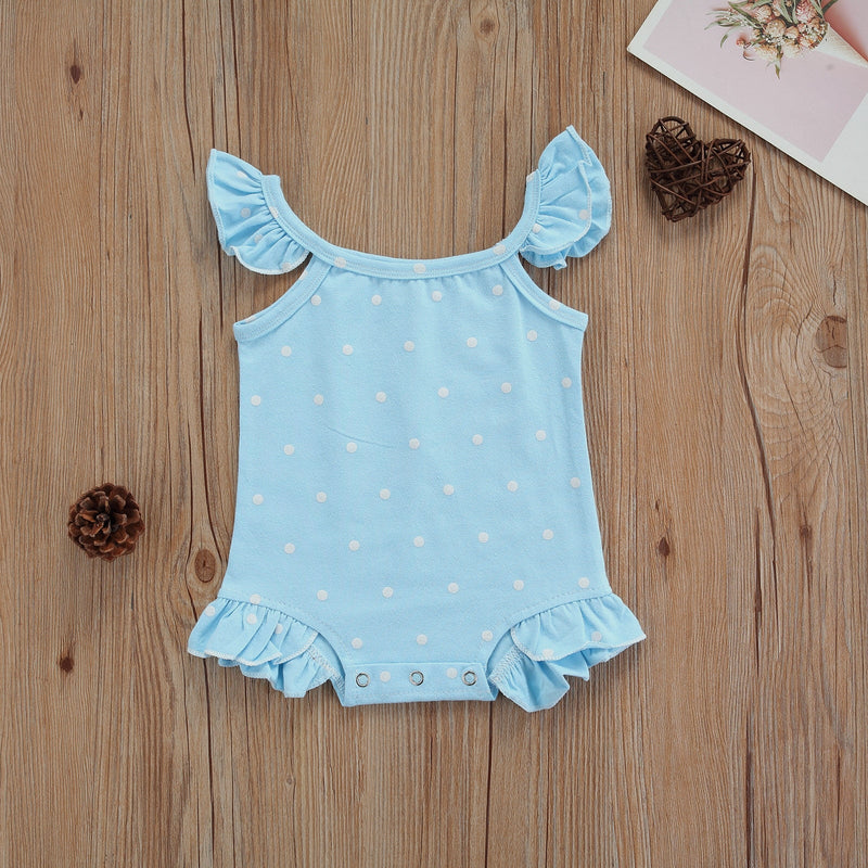 Body Infantil Feminino Bolinhas e Babados