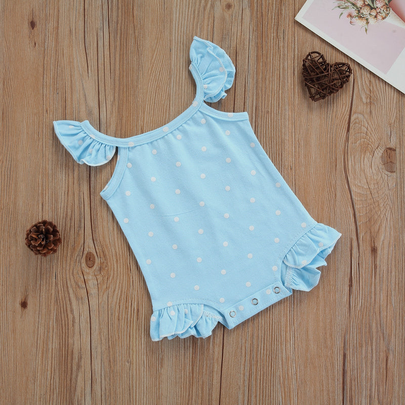 Body Infantil Feminino Bolinhas e Babados