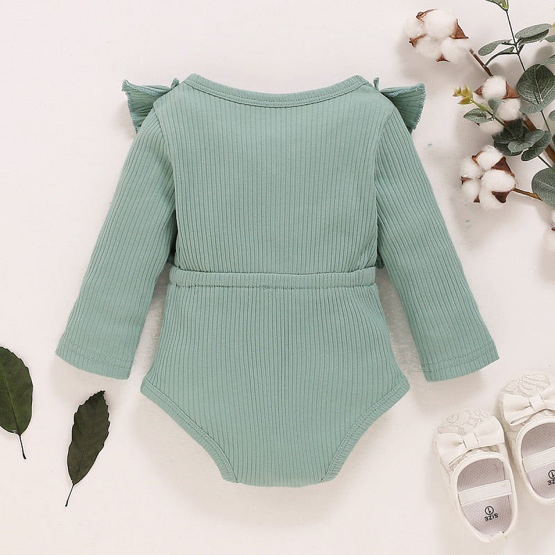 Body Infantil Feminino Verão Canelado Lacinho