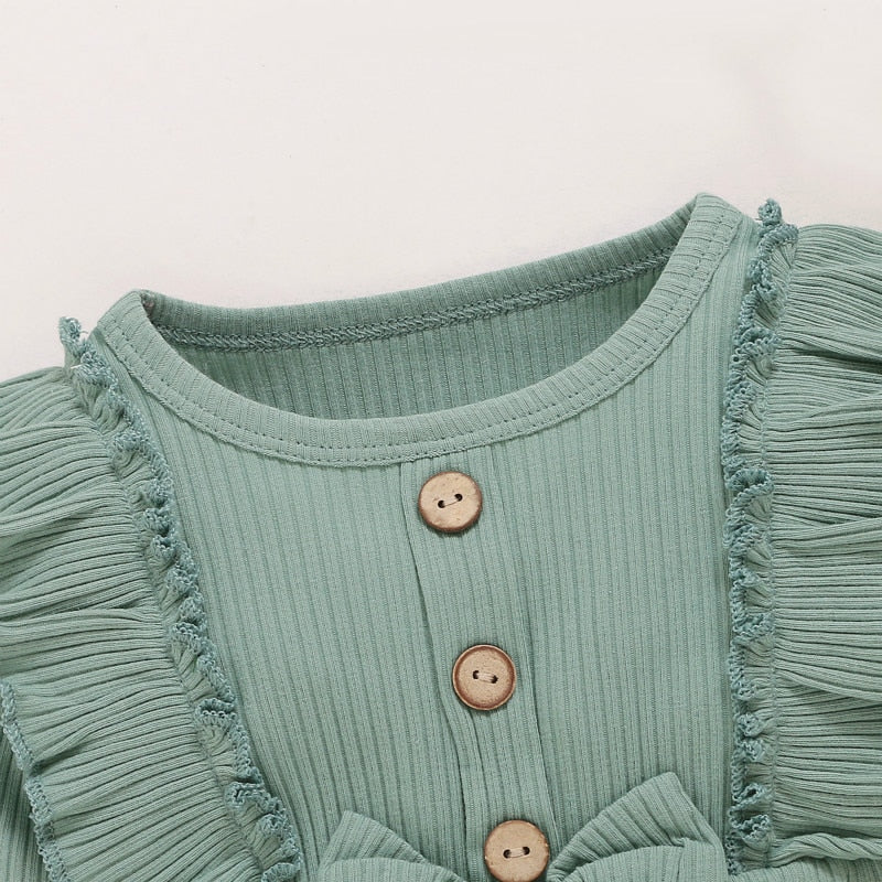 Body Infantil Feminino Verão Canelado Lacinho