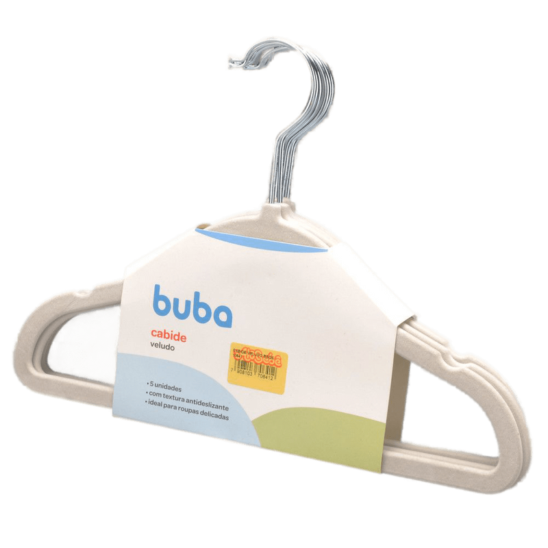 Cabide Buba Baby de Veludo com 05 unidades